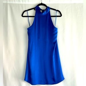 NWT Zara halter mini dress - Bright blue, Small
